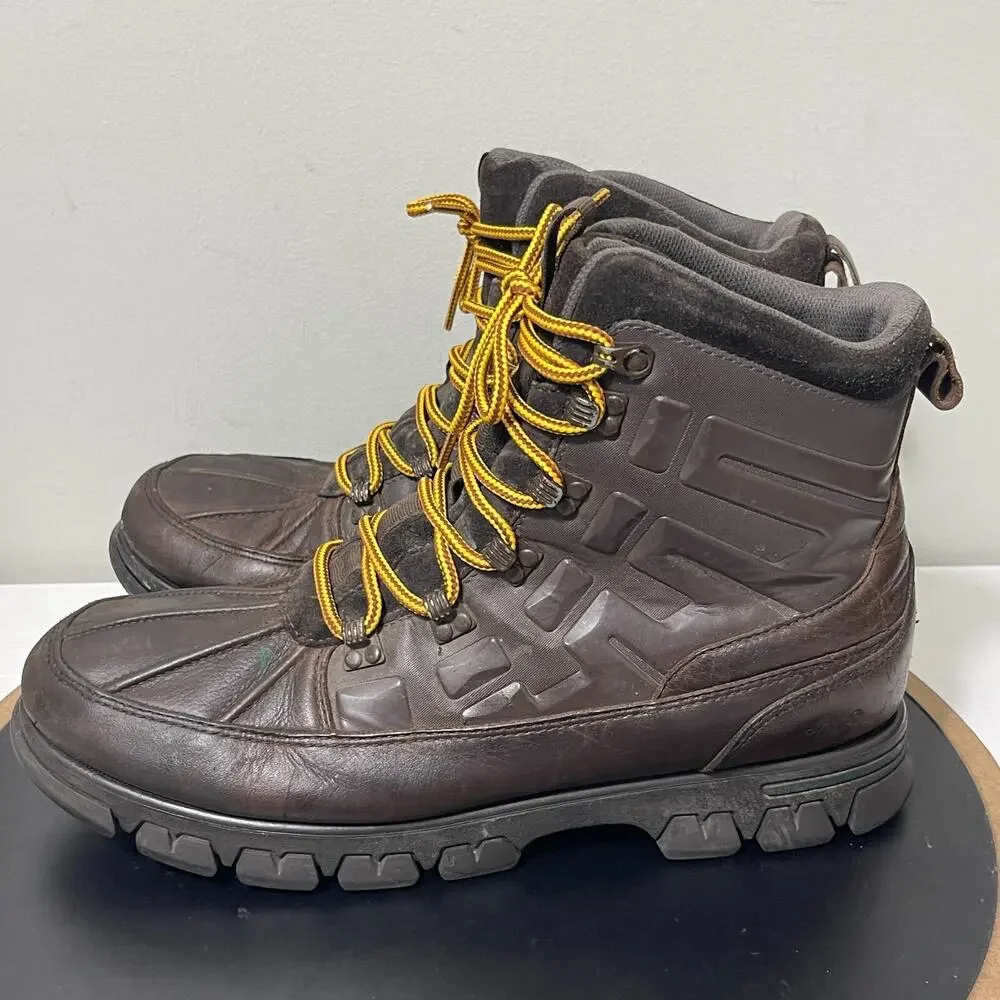Polo‎ Ralph Lauren Ranger Boots Men Size 11 Rugged Leather Duck Brown Elthon 90s